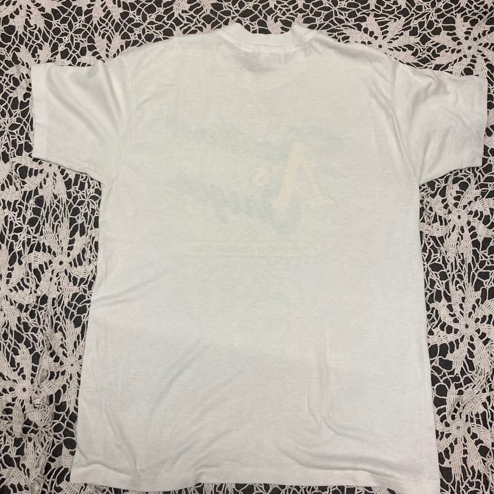 Vintage Hanes Southern Oregon A's Baseball T-Shirt White Mens Large 80s 90s MiLB - Picture 4 of 6